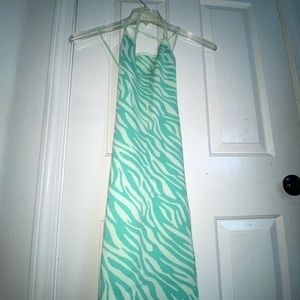 Zara Animal Print Jacquard Knit Midi Dress | Size - Small